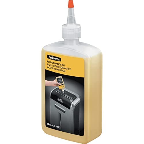 Fellowes Powershred Performance Shredder Oil, 12 oz., Extended Nozzle Bottle (35250)