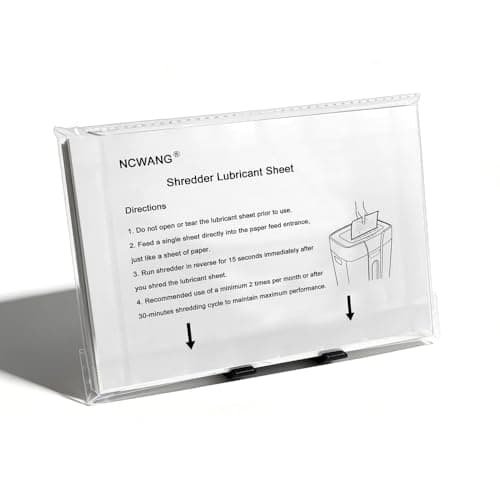 48PACK Paper Shredder Lubricant Sheets with Shredder Oil for Shredder lubricating and Clean, Sharpens Shredder Blades and Reduce dust