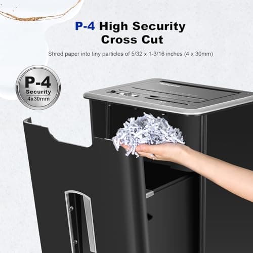 Wingwise Auto Feed Paper Shredder, 60 Sheets Cross Cut, CD/Credit Card Shredder with Anti-Jam & Dual Modes, 5.8 Gallon Bin, P-4 High Security for Home Office