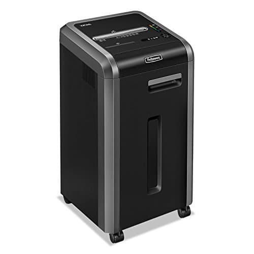 Fellowes Powershred 225Ci 22-Sheet 100% Jam-Proof Crosscut Paper Shredder Commercial Grade for Office, Black 3825001