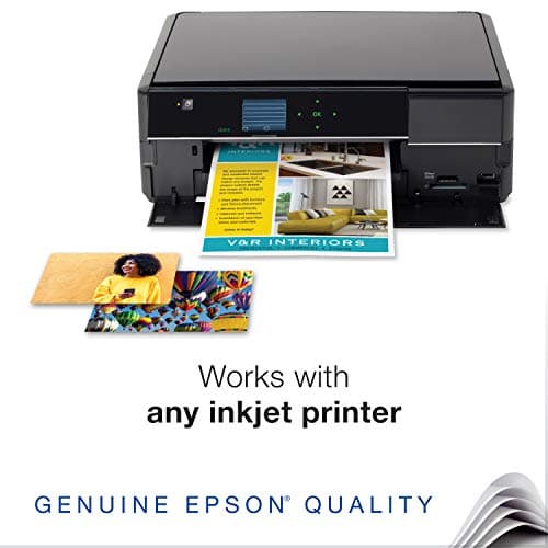 Epson Premium Presentation Paper MATTE (8.5x11 Inches, Double-sided, 50 Sheets) (S041568),Bright White