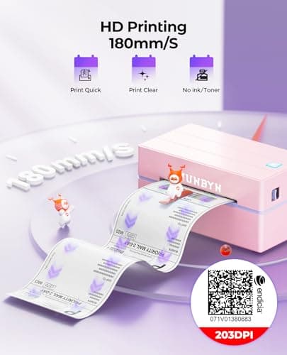 MUNBYN Bluetooth Thermal Label Printer, 130B Wireless 4x6 Shipping Label Printer for Shipping Packages Small Business Office or Home, Compatible with iPhone Android iPad Windows macOS Chrome Etsy eBay