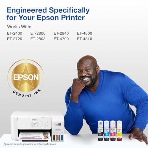 EPSON 522 EcoTank Ink Ultra-high Capacity Bottle Black (T522120-S) Works with ET-2720, 2800, 2803, 2840, 4700, 4800, 4810
