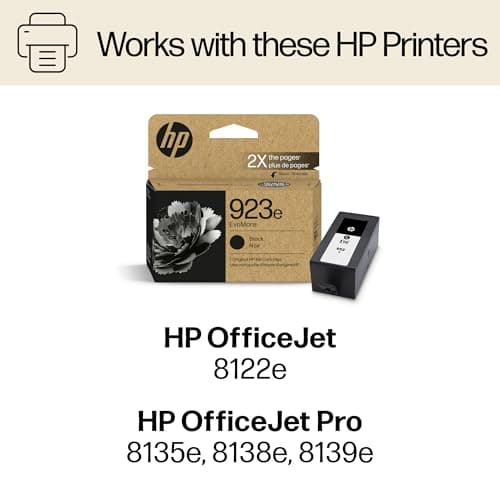 HP 923e Black EvoMore Ink Cartridge| Works with Printer Series: OfficeJet 8120, OfficeJet Pro 8130 | Carbon Neutral | 4K0T7LN