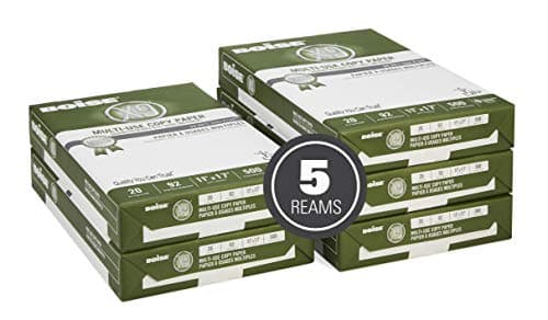 Boise X-9 Multi-Use Printer & Copy Paper, 5 Reams, White, Ledger (11in x 17in), 2500 Sheets Per Case, 20 Lb, 92 Brightness