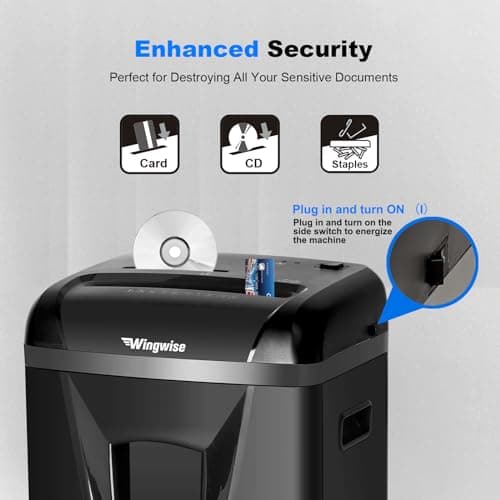 P-5 Paper Shredder, 9 Sheets High-Security Micro-Cut Shredder, 2.4m/min High-Speed Shredding, 5.8 Gallon Bin, CD/Credit Card Shredder with Anti-Jam & Dual Modes