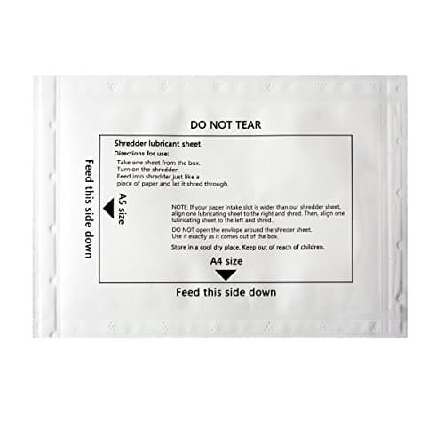 Ansoon 24 Pack Paper Shredder Lubricant Sheets, Paper Shredder Sharpening & Lubricating Sheets, Reduce Jams and Static – Used for Paper Shredders for Home and Office