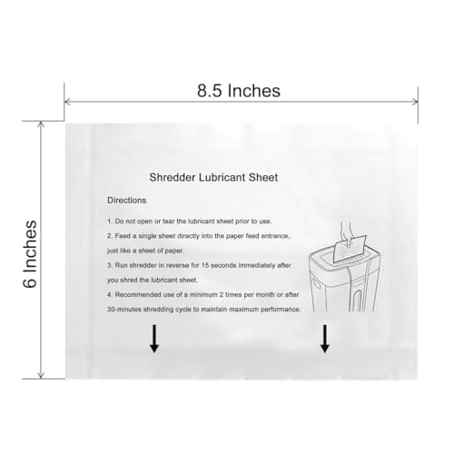 NCWANG 12PACK Paper Shredder Lubricant Sheets with Shredder Oil for Blades Sharpening, Reduce Paper Jam and dust
