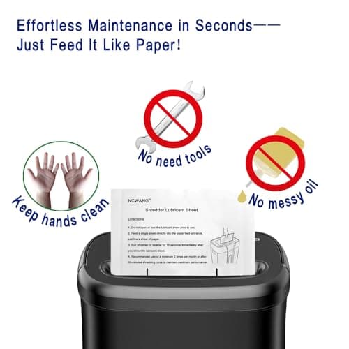 48PACK Paper Shredder Lubricant Sheets with Shredder Oil for Shredder lubricating and Clean, Sharpens Shredder Blades and Reduce dust