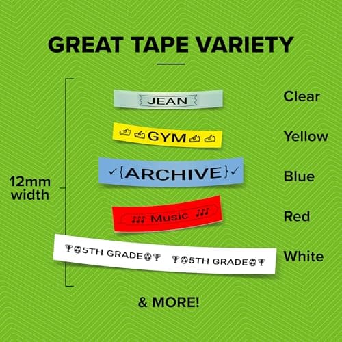 DYMO Label Maker Machine with 3 Tapes - 100H LetraTag Handheld, Includes 3 LT Label Tapes, Perfect for Home & Office Organization