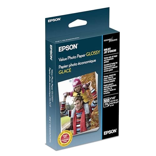 Epson Value Photo Paper Glossy, 4"x6", 100 Sheets (S400034)