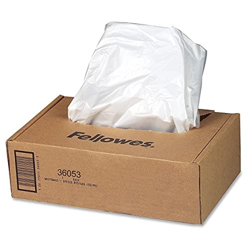 Fellowes 36053 Powershred Shredder Waste Bags for 90S, 99Ci, 99Ms, AutoMax 200C, and AutoMax 130C, 100 Bags